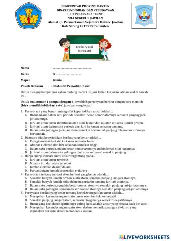 Latihan soal Interaktif