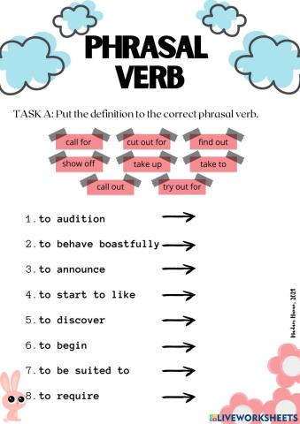 Phrasal verb and linking words