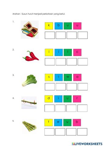 Susun huruf menjadi perkataan