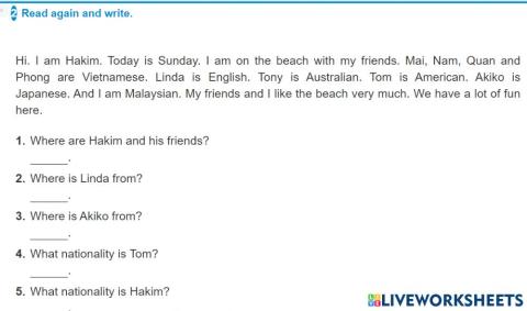 Unit 2 English grade 4