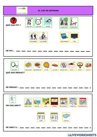 Què he fet el cap de setmana