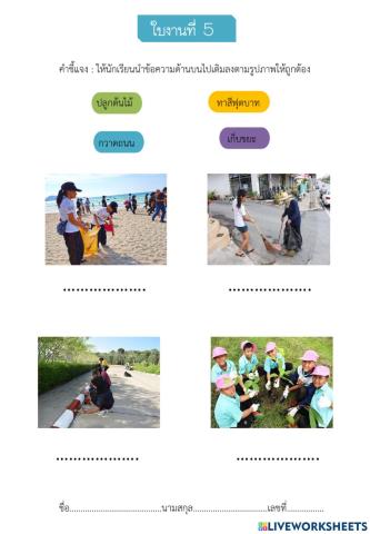 ใบงานที่ 5 ม.1