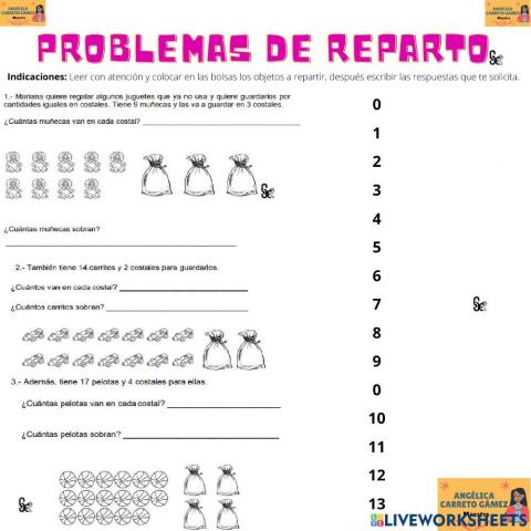 Problemas de reparto