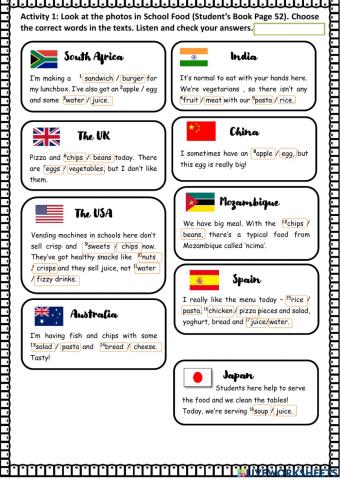 Unit 5 Food and Health