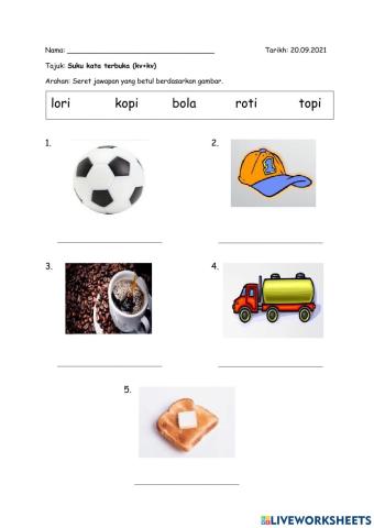 Suku Kata Tebuka (vokal o)