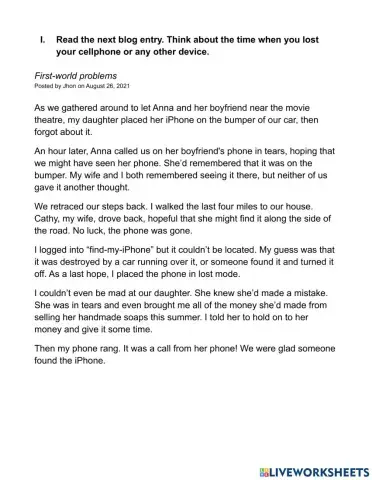 First-world problems