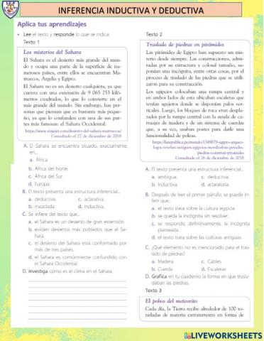 Inferencia inductiva y deductiva