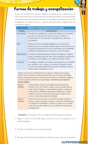 Formas de trabajo y evangelización