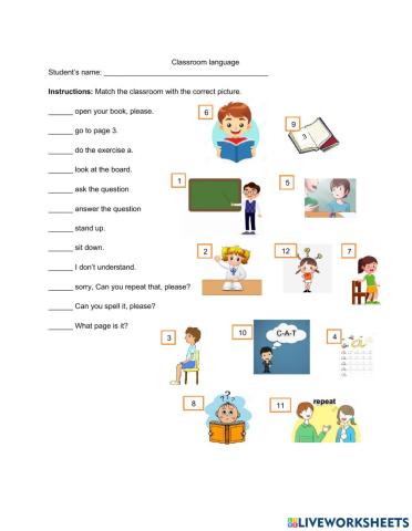 Classroom language