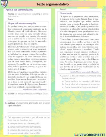 Texto argumentativo
