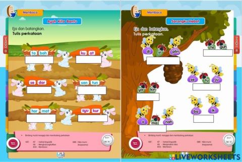 Eja, batangkan dan tuliskan dengan betul