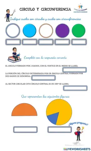 Círculo, circunferencia y sector circular