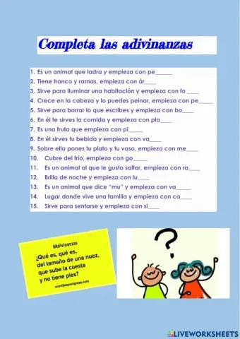 Adivinanzas