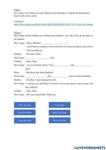 Listening Instructions