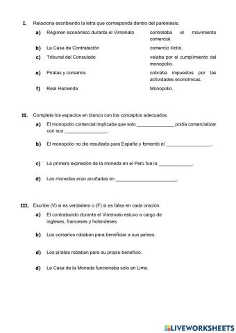 Organización económica en el virreinato del Perú