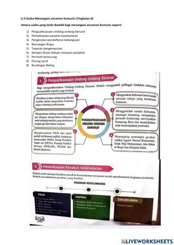 6.3 Usaha menangani ancaman Komunis