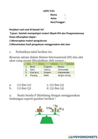 Penilaian harian (ph) pengukuran
