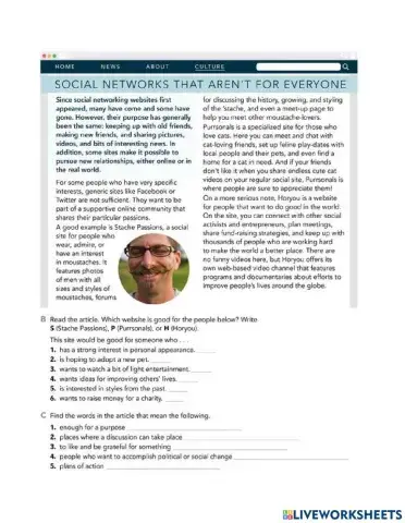 Social Networks that aren't for everyone