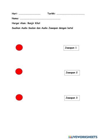 Suaikan Audio Soalan dan Audio Jawapan dengan betul