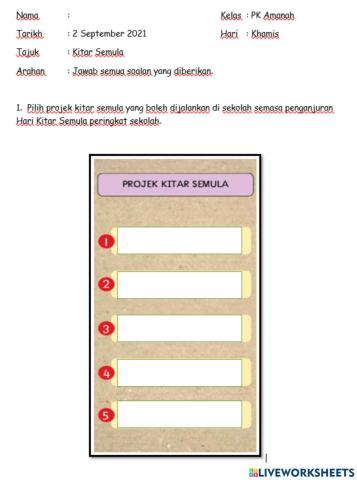 Latihan Kitar Semula Barangan Plastik