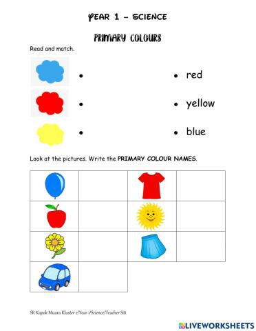 Primary colours