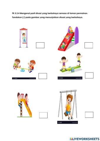 Situasi berbahaya di taman permainan