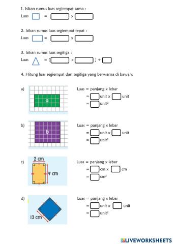 Luas segiempat dan segitiga
