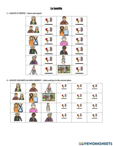 La famille - revision