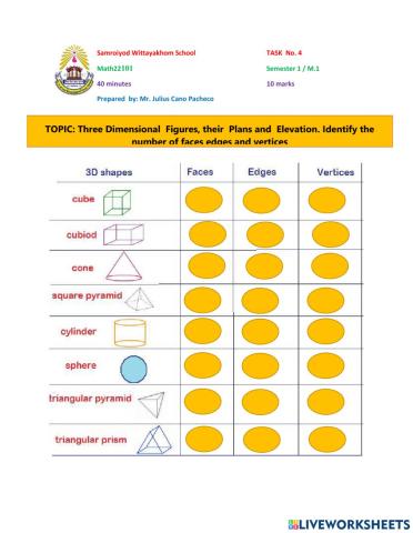 Three Dimensional Shapes 