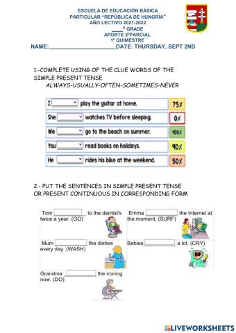 Aporte del 2parcial del 1 quimestre