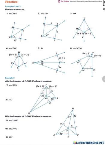 Angle bisectors of triangles