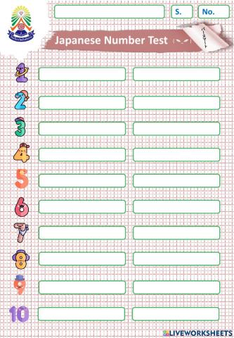 Japanese Number Test2