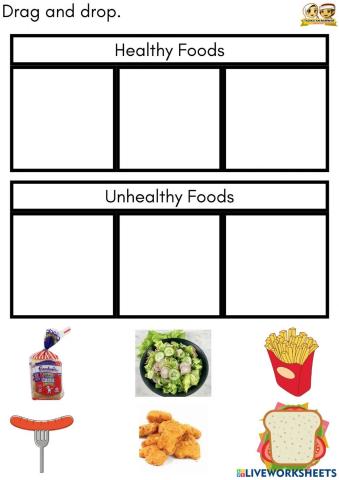 Healthy and Unhealthy Foods