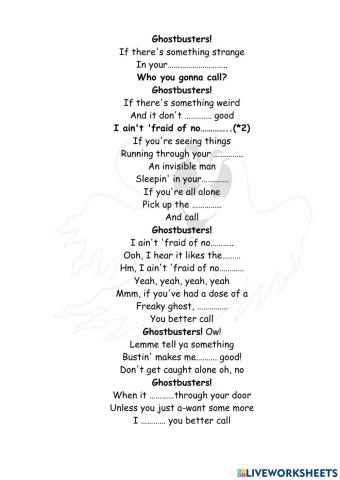 Ghostbusters song