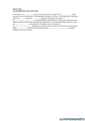 Degrees of comparison of adjectives