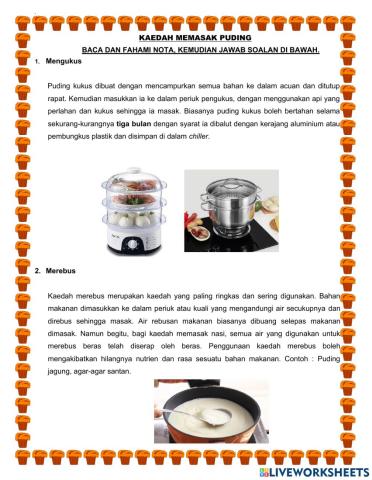 Kaedah-kedah memasak puding