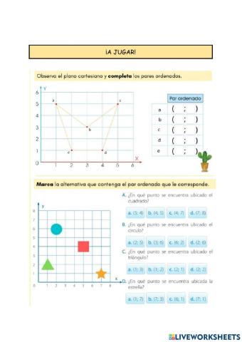 Punto en el plano - Sistema de Eje cartesiano