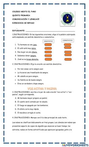 Ejercicios de repaso