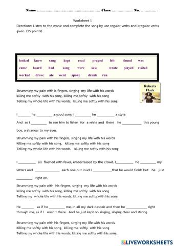 Listening: regular and irregular verbs