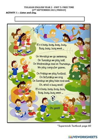 Superminds Unit 5: Free Time (Busy Week)(LGA)