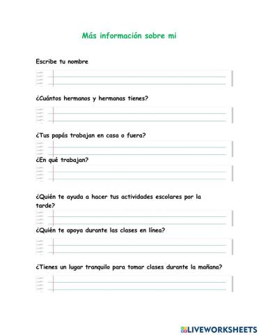 Entrevista inicial para niños