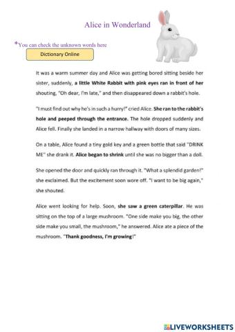 Reading comprehension