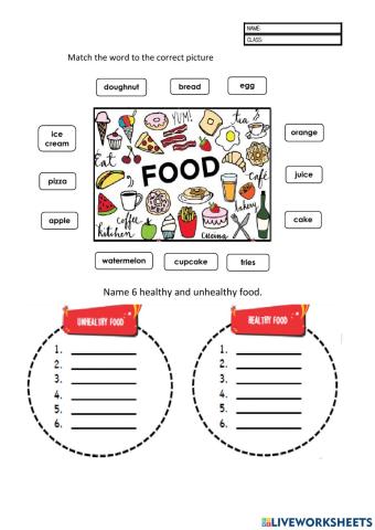 Healthy Unhealthy Food