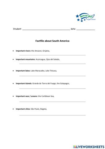 Factfile South America