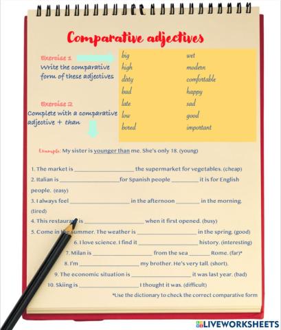 Comparative adjectives