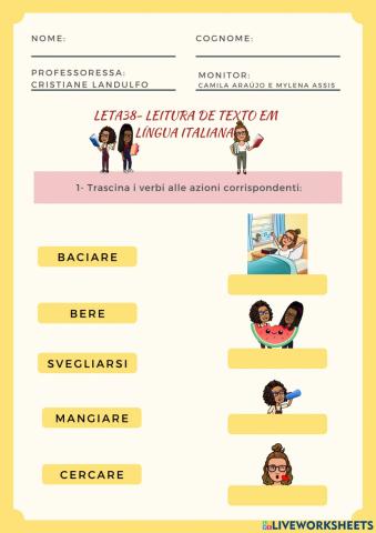 Verbi in italiano - LETA38