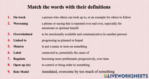 EHI- Vocabulary  Module 6 week 19