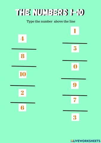 The Numbers 1-10