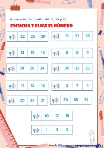 La familia del 10, 20 y 30