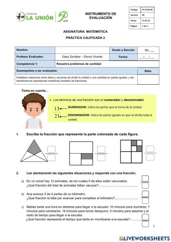 Evaluación de fracciones